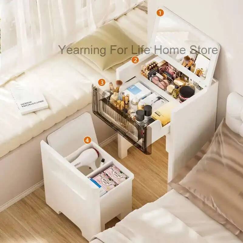 Desk Setup Bedroom - Meja Rias dengan Cermin 3 in