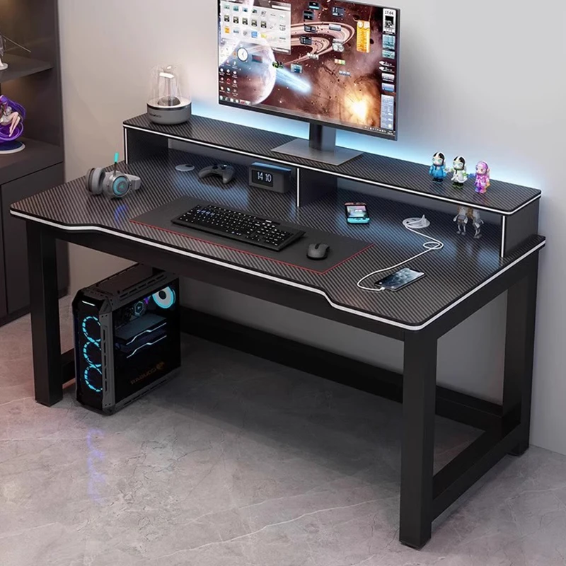 Ergonomic Desk Setup Keyboard - Meja Komputer Gaming dengan Penyimpanan, Alas