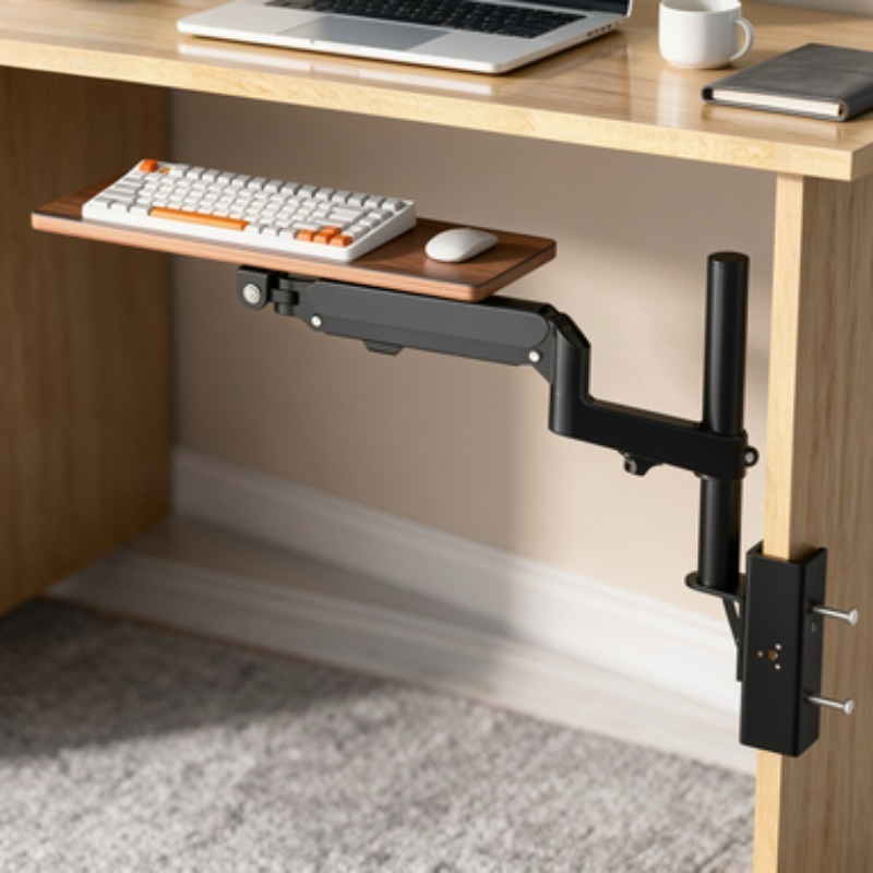 Ergonomic Desk Setup Keyboard - Rak Keyboard Hemat Ruang di Bawah