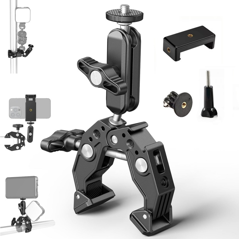 Monitor Arm Clamp - Penjepit Aluminium Universal Super Clamp dengan