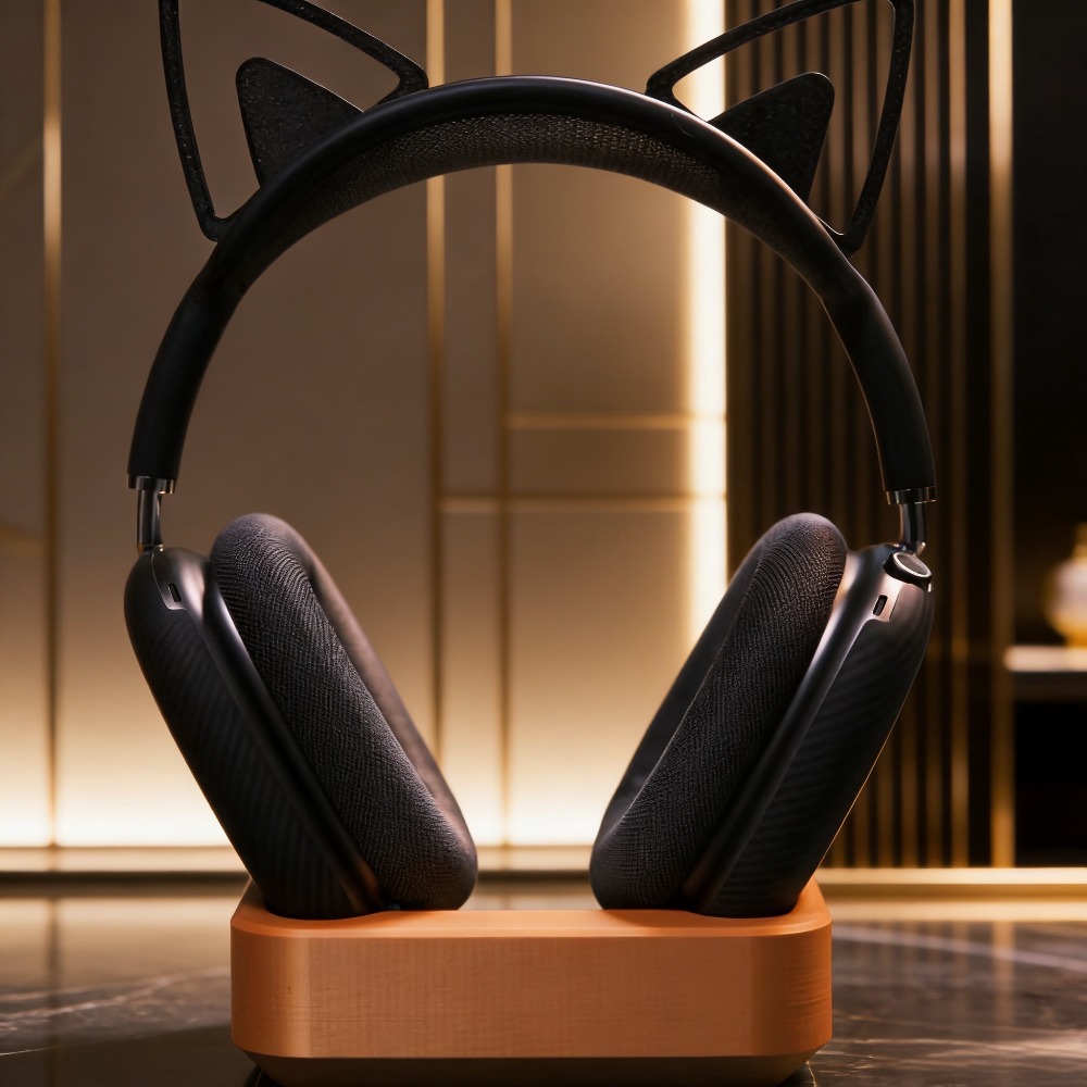 Desk Setup Headphones - Kompartemen Tidur untuk Headphone yang Disesuaikan
