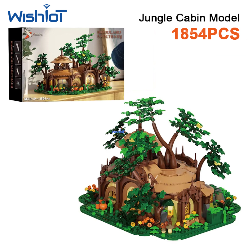 Desk Setup Build - 1854pcs Model Kastil Hutan Bercahaya MOC