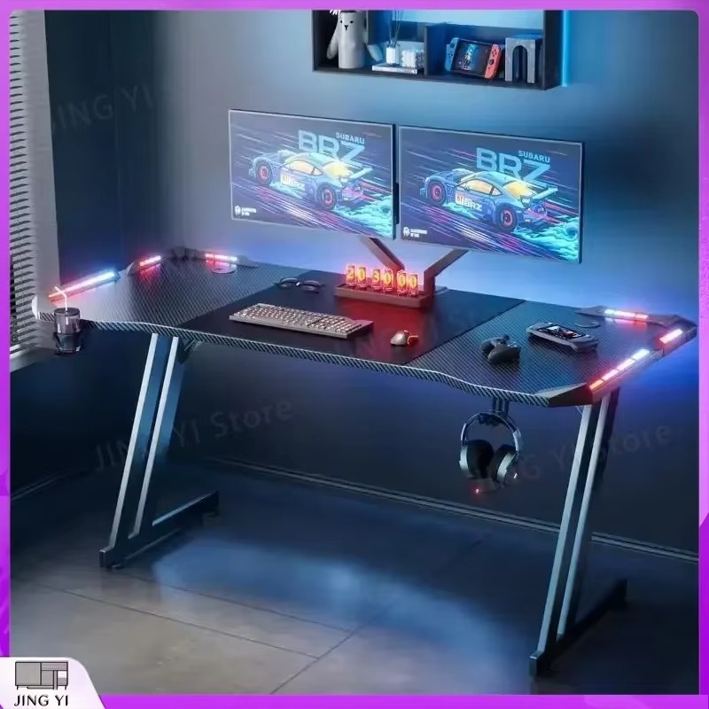 Desk Setup Headphones - Meja Gaming dengan Lampu LED Permukaan