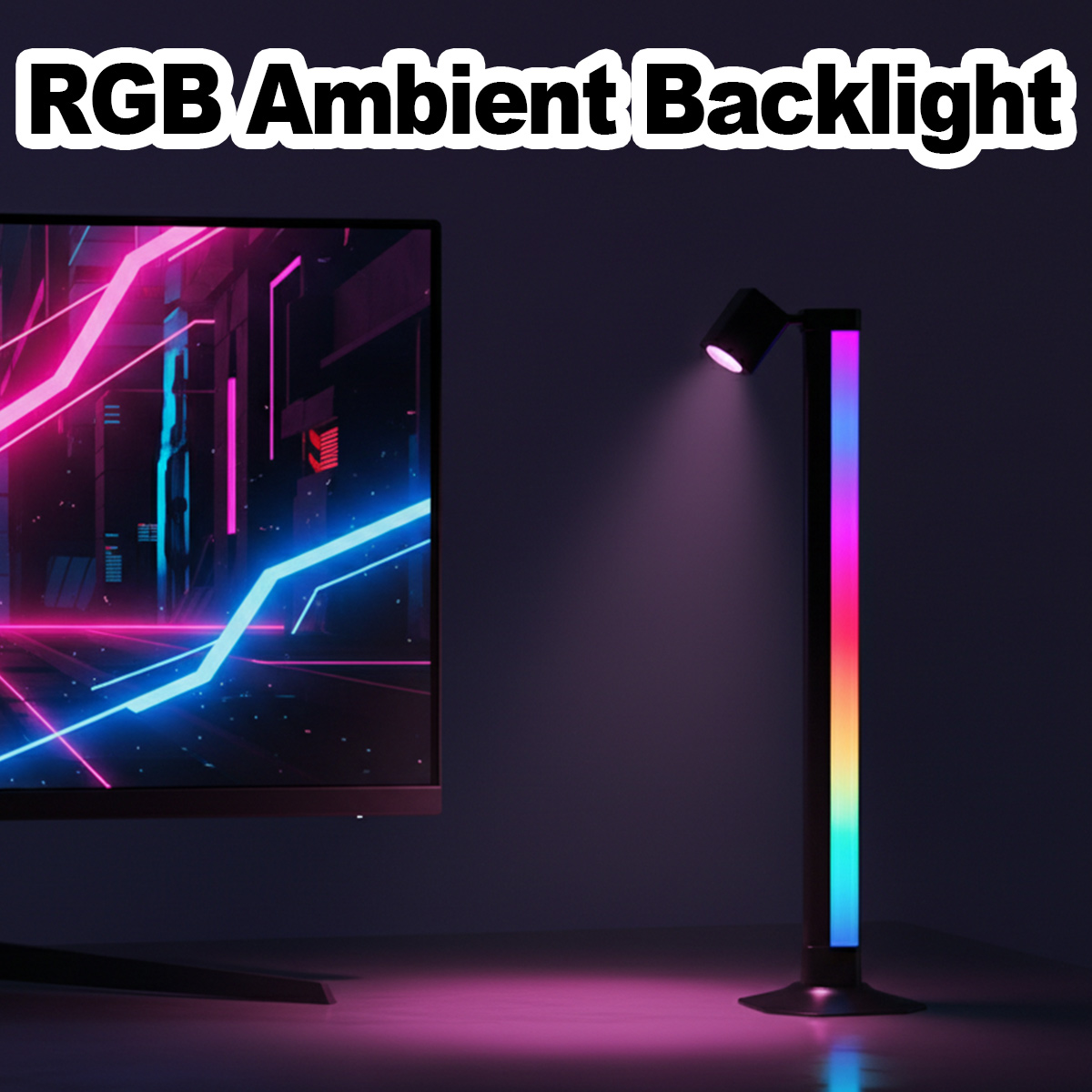 Desk Setup Bedroom - Lampu LED RGB Smart Light Bar