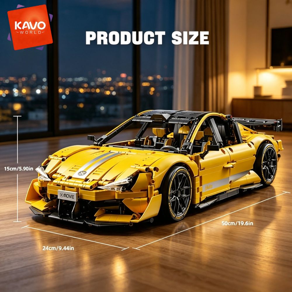 KAVOWORLD 2143pcs Mobil Balap  - Desk Setup Build ulasan dan harga