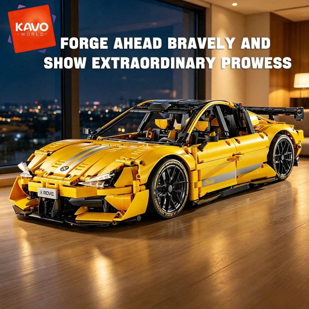 KAVOWORLD 2143pcs Mobil Balap  - Desk Setup Build ulasan dan harga