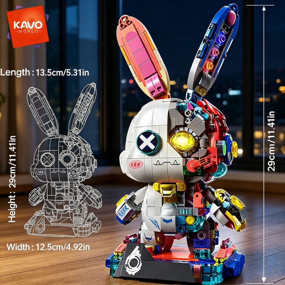 KAVOWORLD 1377PCS Set Blok Ban - Desk Setup Build ulasan dan harga