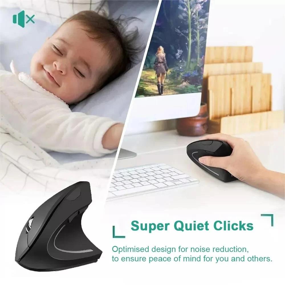 Mouse Vertikal Ergonomis 2.4GH - Ergonomic Desk Setup Keyboard ulasan dan harga