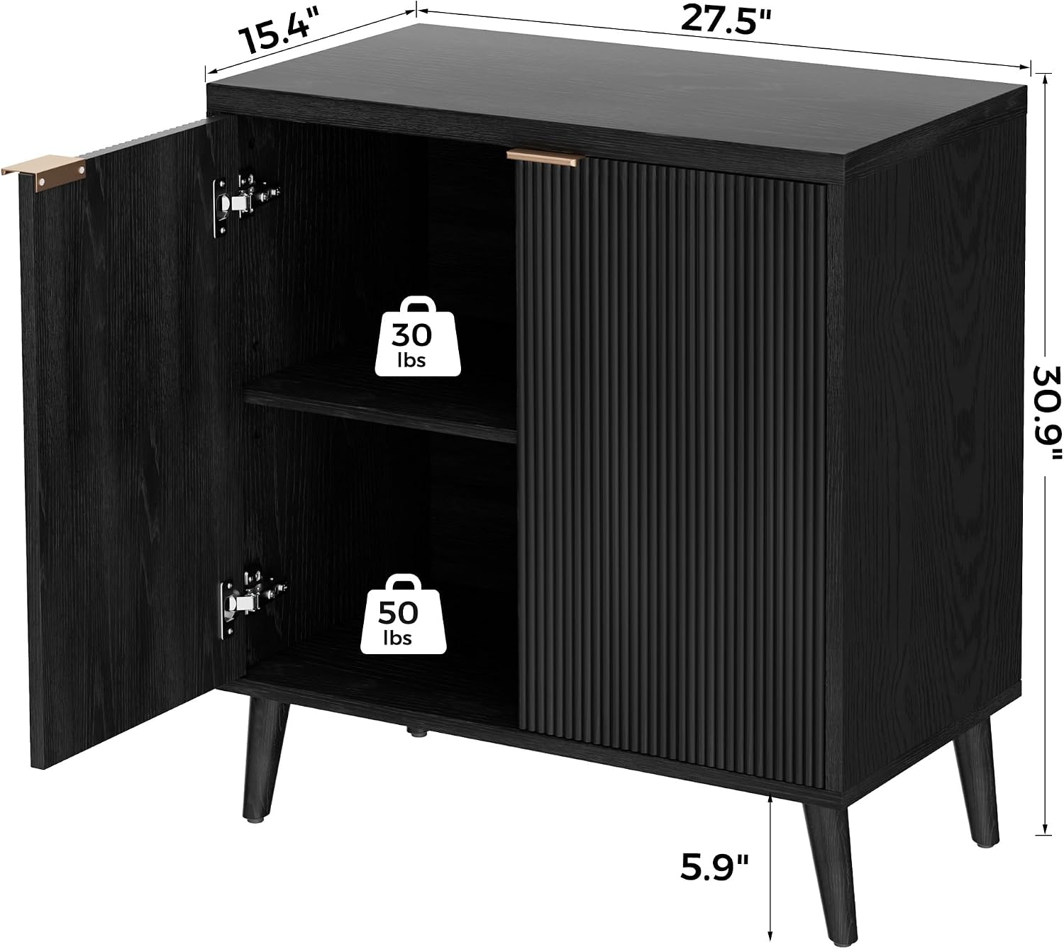 Lemari Bufet Beralur Dengan Pe - Desk Setup Shelves ulasan dan harga