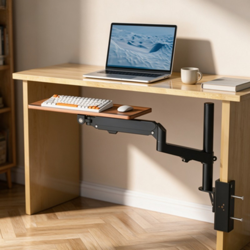 Rak Keyboard Hemat Ruang di Ba - Ergonomic Desk Setup Keyboard ulasan dan harga