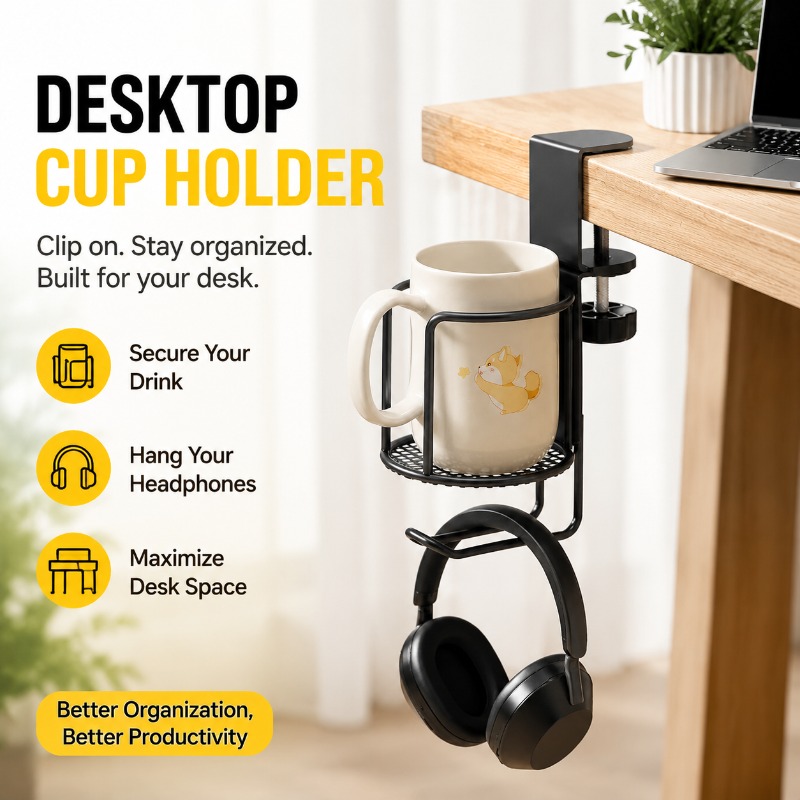 Penyangga Cangkir & Headphone  - Desk Setup Headphones ulasan dan harga