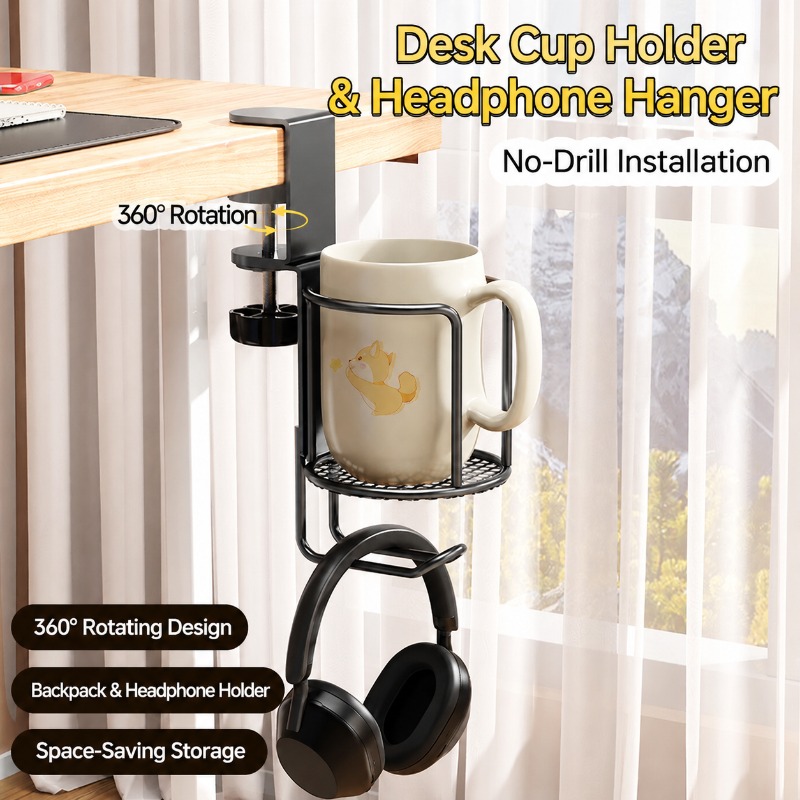 Penyangga Cangkir & Headphone  - Desk Setup Headphones ulasan dan harga