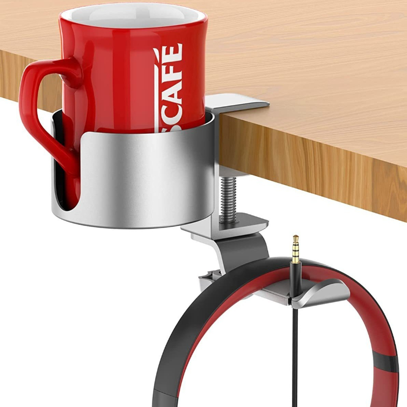 Penyangga Cangkir Putar Premiu - Desk Setup Headphones ulasan dan harga