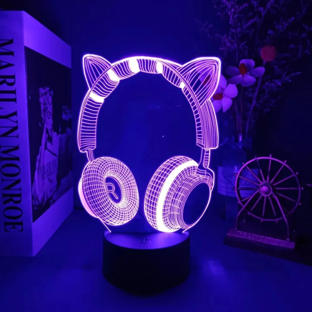 Headphone baru 3D ilusi Headse - Desk Setup Headphones ulasan dan harga