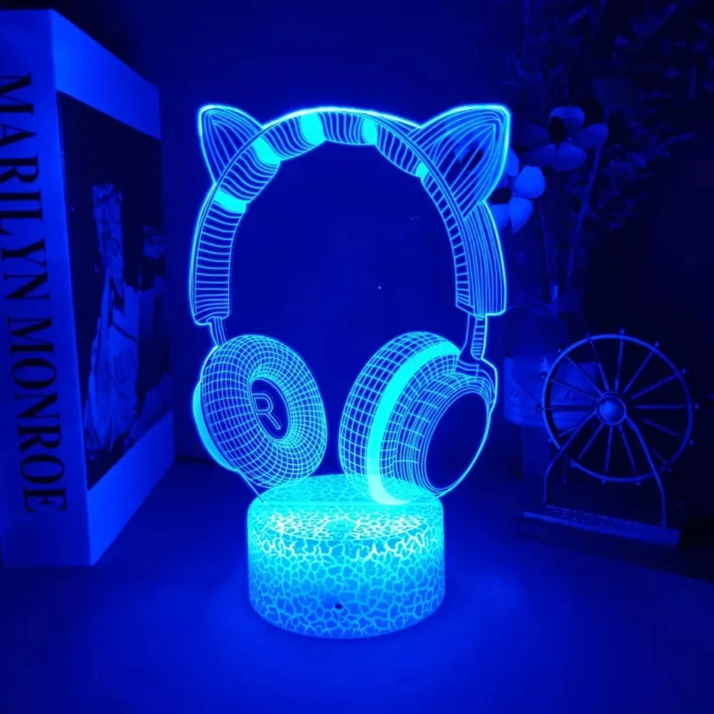 Headphone baru 3D ilusi Headse - Desk Setup Headphones ulasan dan harga