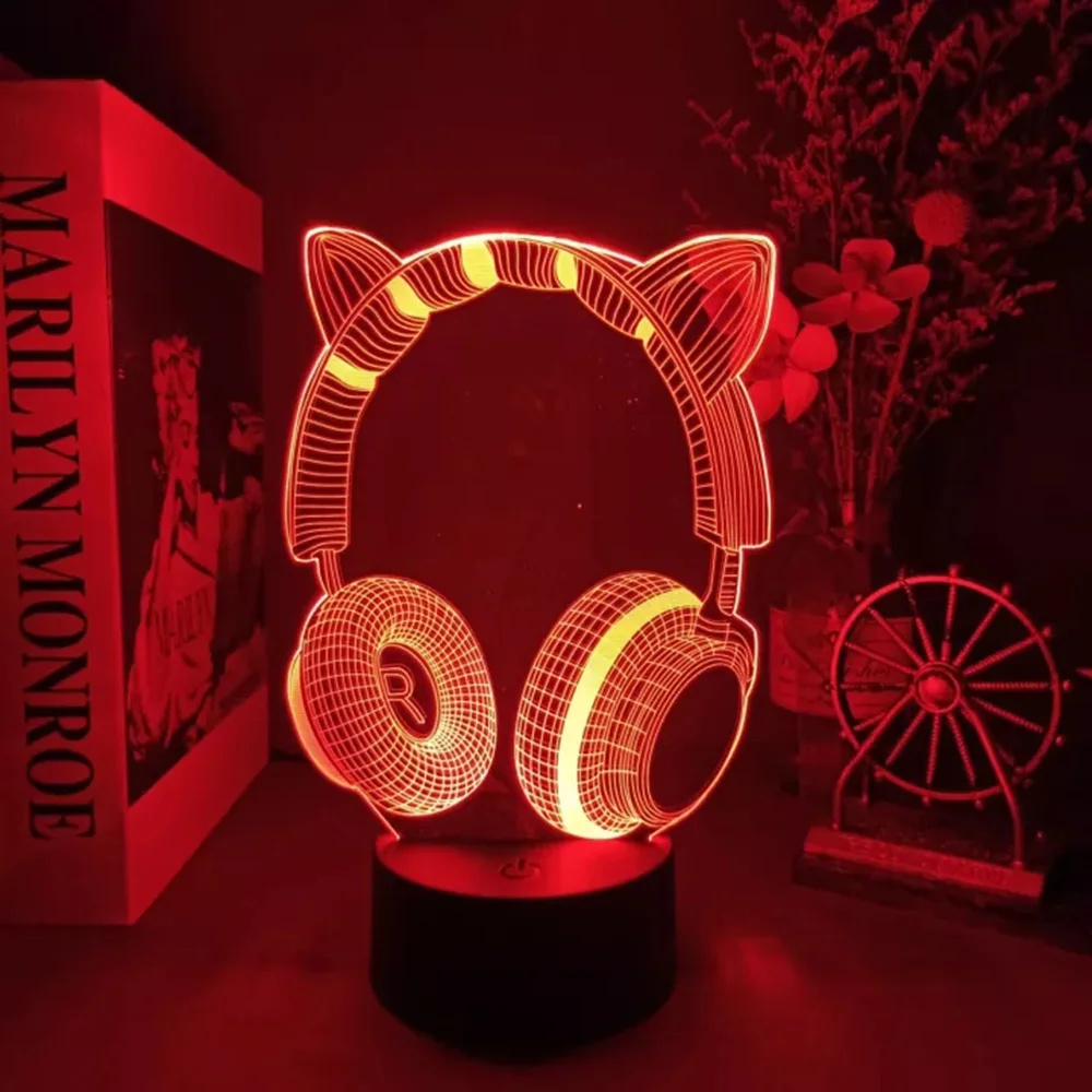 Headphone baru 3D ilusi Headse - Desk Setup Headphones ulasan dan harga