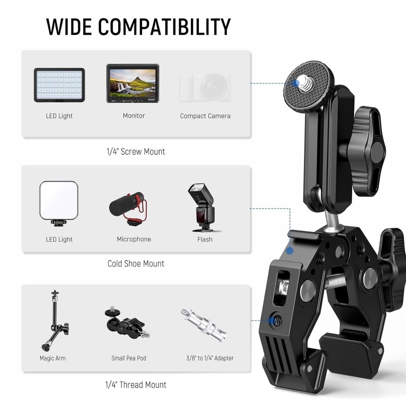 Penjepit Aluminium Universal S - Monitor Arm Clamp ulasan dan harga