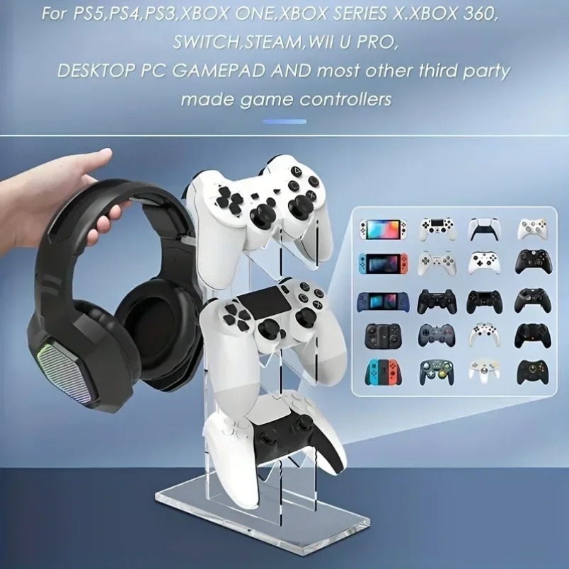 Rak Penyimpanan Game 3 Tingkat - Desk Setup Headphones ulasan dan harga
