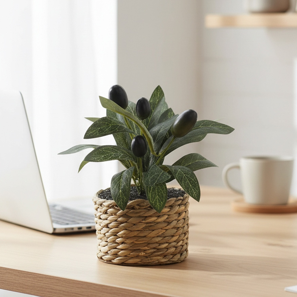 Tanaman Buatan Pohon Zaitun Sa - Desk Setup Shelves ulasan dan harga