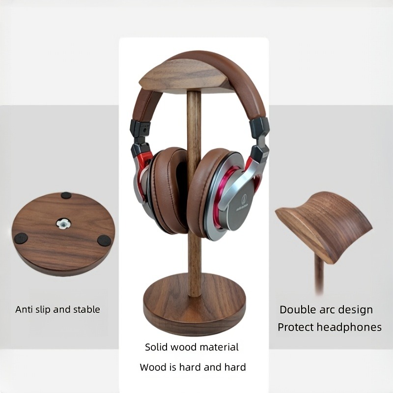 Penyangga Headphone Kayu PGY,  - Desk Setup Headphones ulasan dan harga
