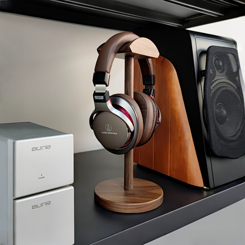 Penyangga Headphone Kayu PGY,  - Desk Setup Headphones ulasan dan harga