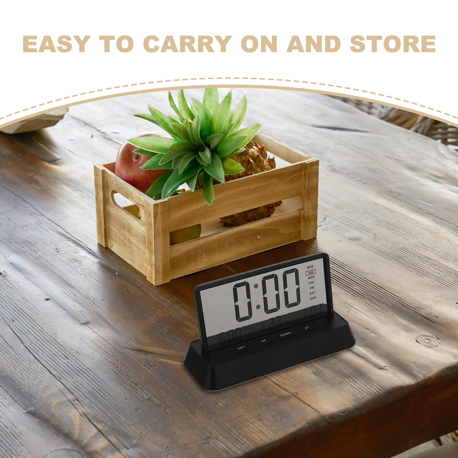 Jam Alarm Digital Kecil Ringka - Desk Setup Bedroom ulasan dan harga