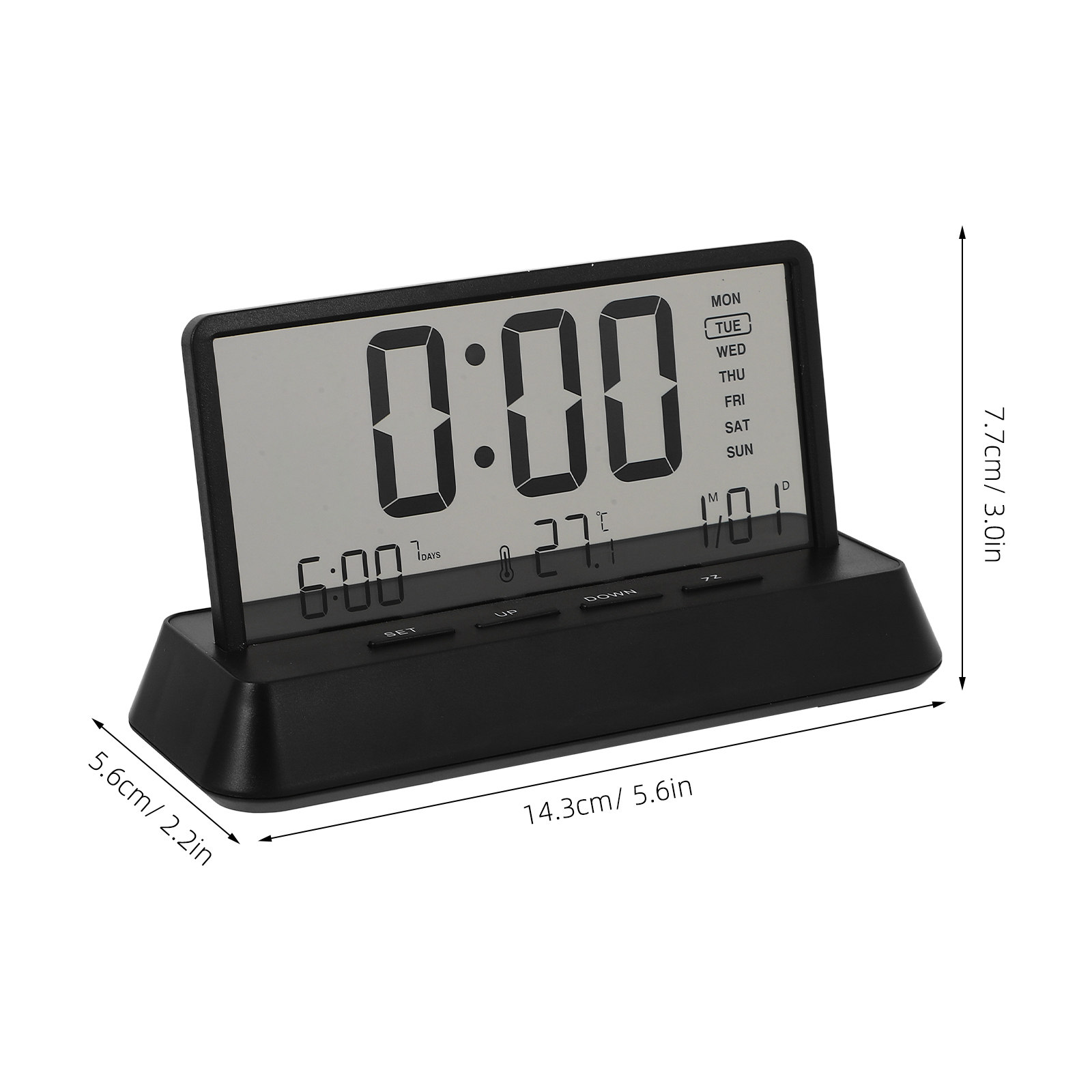 Jam Alarm Digital Kecil Ringka - Desk Setup Bedroom ulasan dan harga