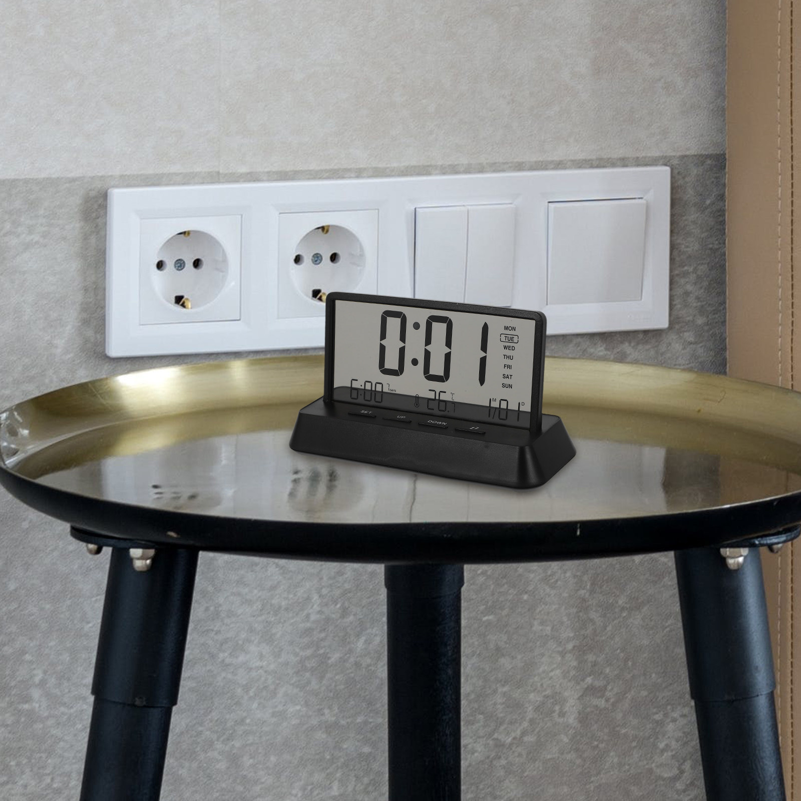 Jam Alarm Digital Kecil Ringka - Desk Setup Bedroom ulasan dan harga