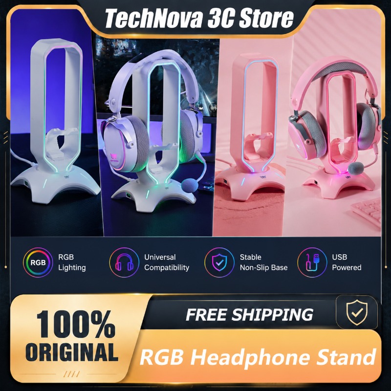Waizowl RGB Headphone Stand Ga - Desk Setup Headphones ulasan dan harga